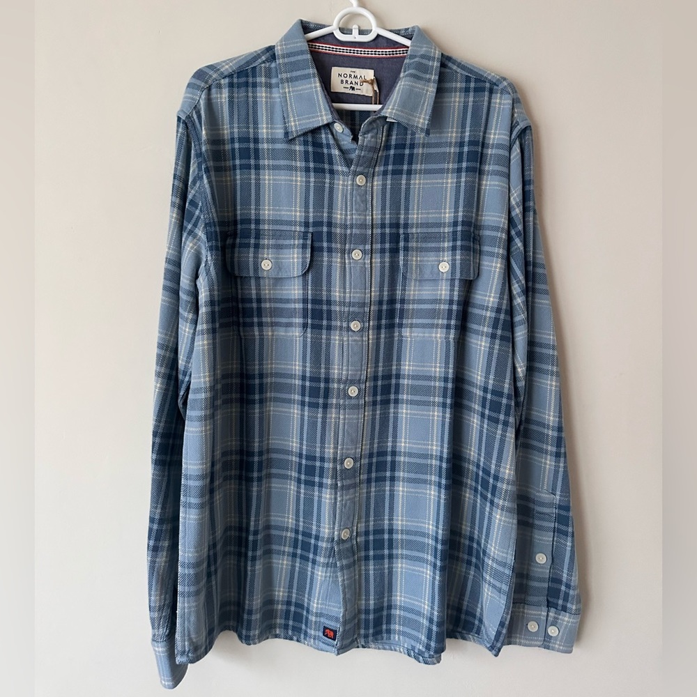 NWT 100% Cotton Normal Brand Plaid Shirt Men’s